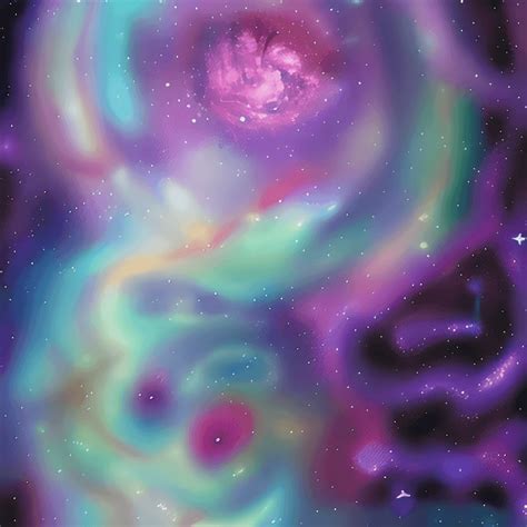 Purple Cosmic Painting · Creative Fabrica