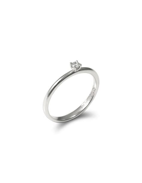 Compra Online Anillo Solitario De Oro Blanco Con Diamante