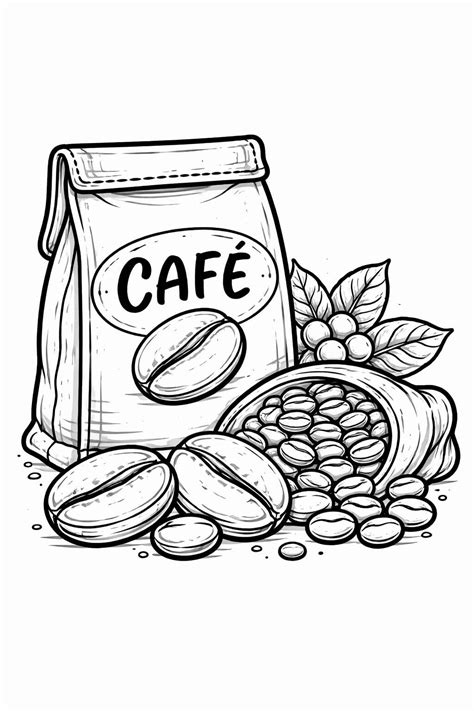 Desenho De Café Para Colorir - Desenhos de Café para Imprimir e Colorir