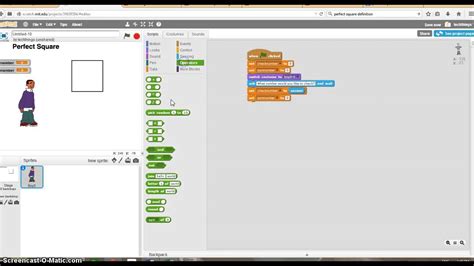 Perfect Square Program in Scratch - YouTube