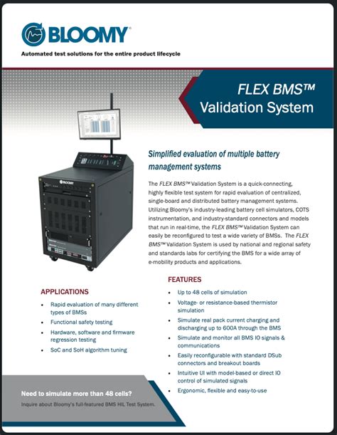 Simplified Evaluation Of Multiple Battery Management Systems Battery