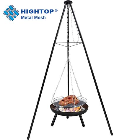 Steel BBQ Camping Accessories Tripod Grill Stove Fire Pit Grill ...