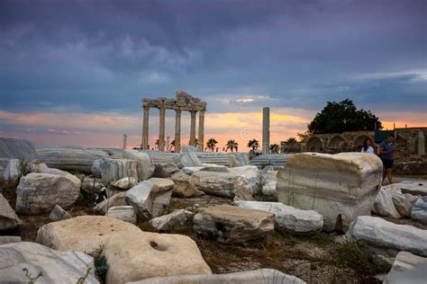 Ruins of the Temple of Apollo in Side, Turkey Stock Photo - Image of apollon, marble: 159583992