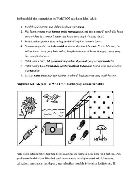 Berikut Adalah Tips Mengerjakan Tes Wartegg Agar Kamu Lulus Pdf