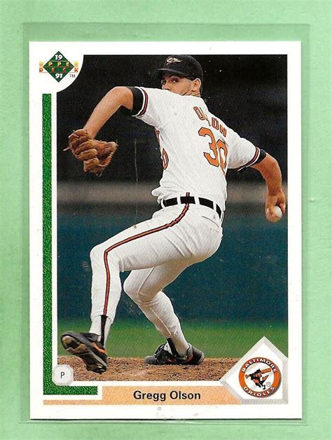 GREGG OLSON 1991 Upper Deck 326 Orioles Comb Shipping EBay