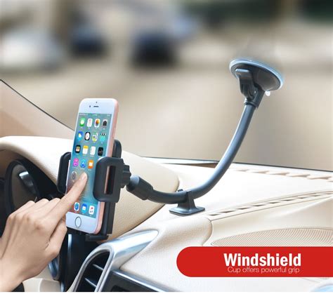 Car Phone Holder Mount Flexible Gooseneck Long Arm Phone Mount for Car ...