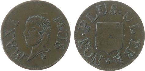 Jetons Jeton 1827 O J Bronze Lille Maximus Non Plus Ultra Ca 22 MM