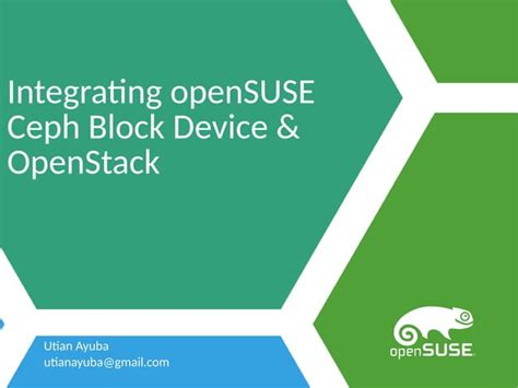 Integrating OpenSUSE Ceph Block Device OpenStack PPT