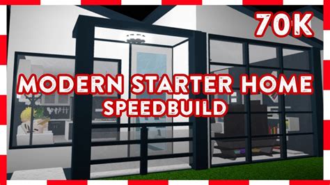 Roblox Welcome To Bloxburg 70k Modern Starter Home Speedbuild Youtube