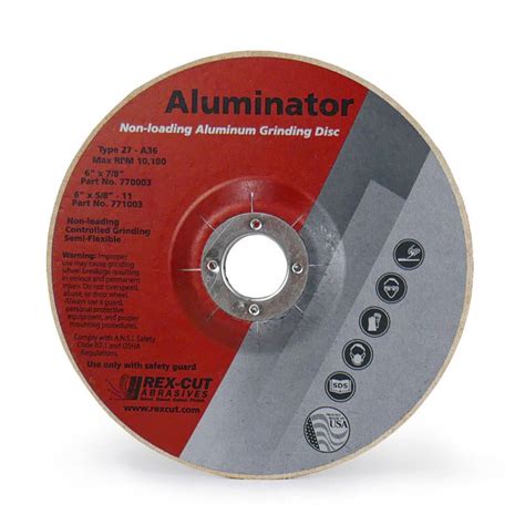 Surfacing Wheel Aluminator Rex Cut Abrasives Finishing Flat