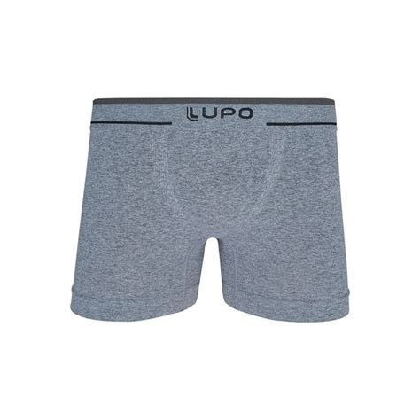 Cueca Boxer Lupo Microfibra Sem Costura Cinza