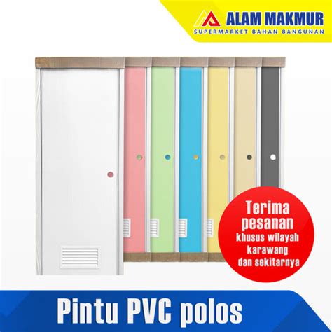 Jual PINTU PVC Polos Berbagai Warna 195X70 Pintu Kamar Mandi Cream