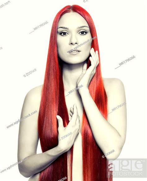 Nude Woman With Long Red Hair Stock Photo Picture And Royalty Free