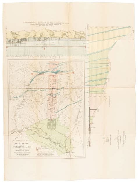 Map of Sutro Tunnel & Comstock Lode, 1873 (#0376) on Dec 16, 2021 | PBA ...