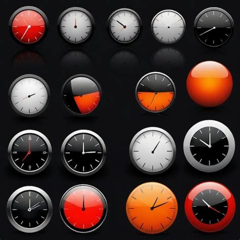 A Display Of Different Clocks With Different Time Zones Premium AI