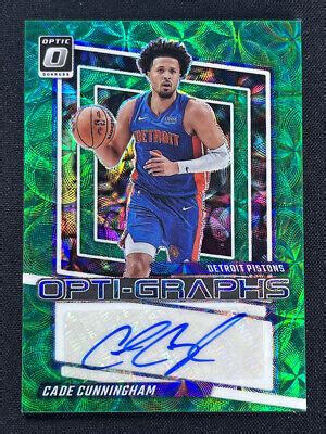 2023 24 Panini Donruss Optic Cade Cunningham Green Choice Opti Graphs