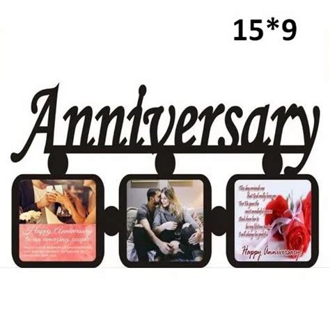 Black Anniversary Sublimation Wooden Photo Frame Size 15 9 Inch At