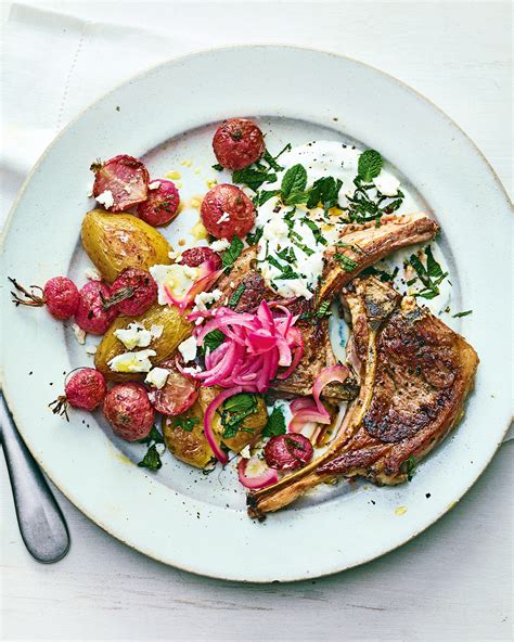 Lamb Chops With Roasted Radishes Recipe Sainsbury`s Magazine