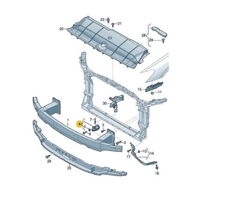 Mocowanie Uchwyt Wspornik Na Belce Zderzaka Audi A C A