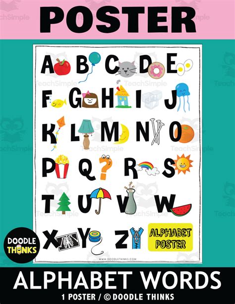 Alphabet Colorful Poster by Teach Simple