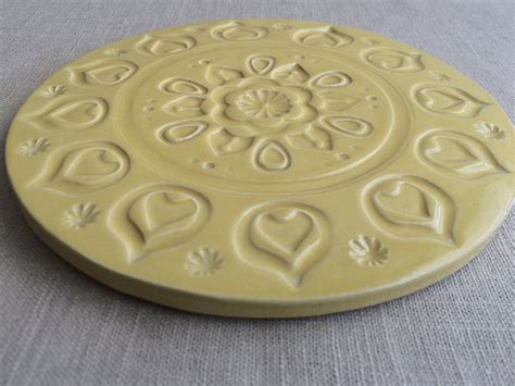 Handmade Ceramic Trivet Hot Plate Etsy
