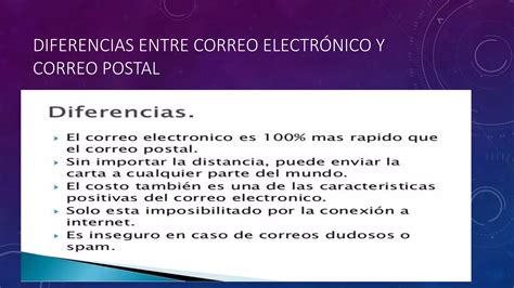 Las Diferencias Y Semejanzas Del Correo Electrónico Con Ppt