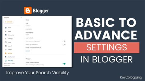 All Basic To Advanced Seo Settings In Blogger Blogger Seo Settings