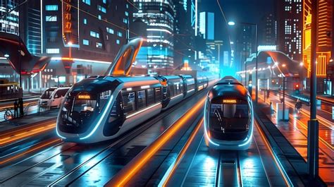 Premium Photo Hydrogenpowered Public Transport A Vision Of Future