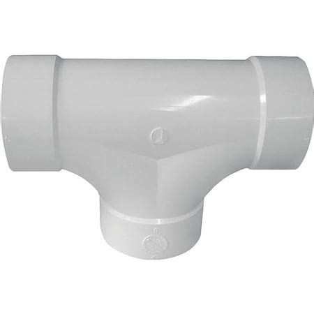 Genova CANPLAS Sanitary Pipe Tee 4 In Hub PVC White 414155BC Zoro