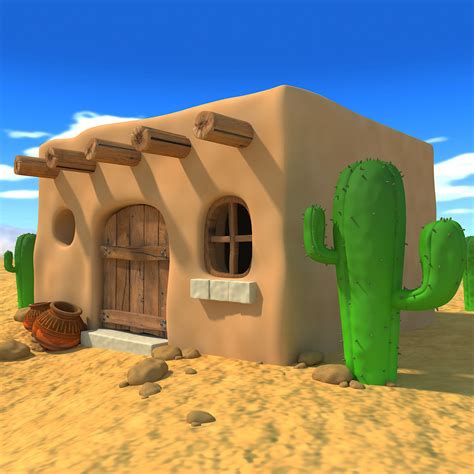 Cartoon Mexican House 3D model | CGTrader