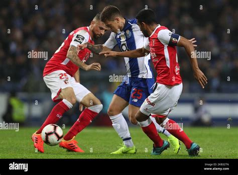 Porto S Brazilian Midfielder Otavio C Vies With Sporting Braga S