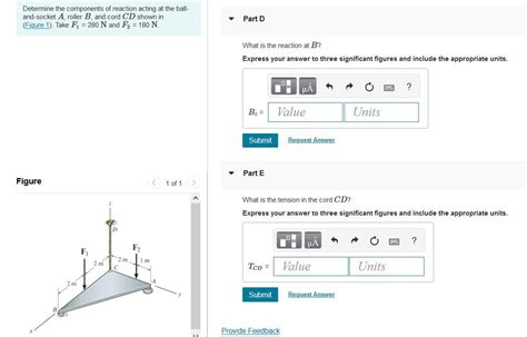 Solved Determine The Components Of Reaction Acting At The Chegg