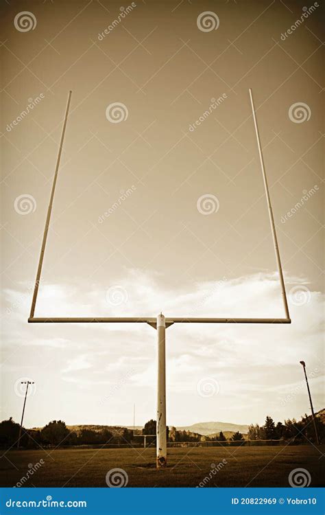 Football Field Goal Posts Vintage Stock Image - Image: 20822969