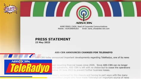 TeleRadyo Magpapaalam Na Sa Ere Sa June 30 Sakto 24 May 2023 YouTube