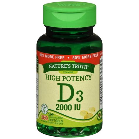 Natures Truth High Potency Vitamin D Iu Quick Release Softgels