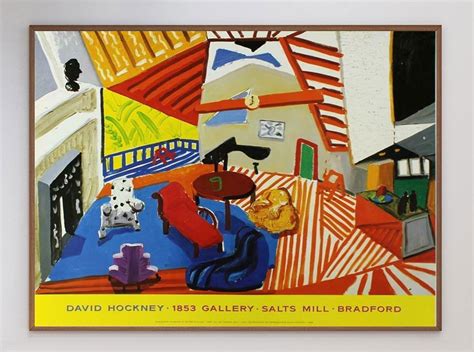 David Hockney 1853 Gallery Montcalm Interior Original Etsy Uk