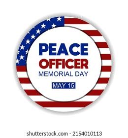 Peace Officers Memorial Day Vector Illustration Stock Vector (Royalty ...