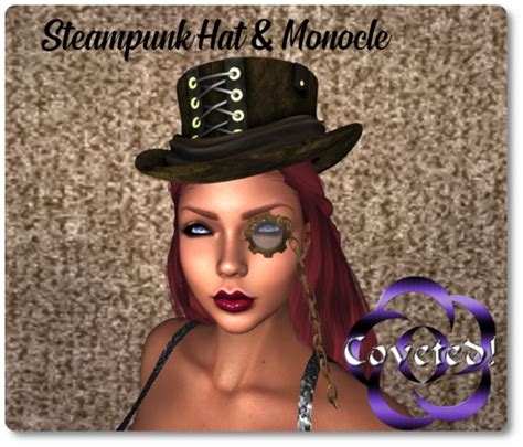 Second Life Marketplace Steampunk Hat And Monocle By Coveted