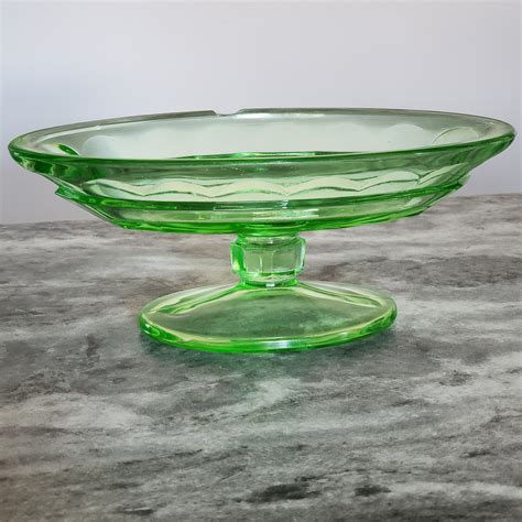 Indiana Glass Green Depression Glass Tea Room Etsy