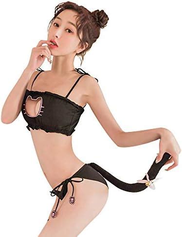 Yomorio Japanese Lingerie Anime Cute Cat Keyhole Outfit Cosplay Costume