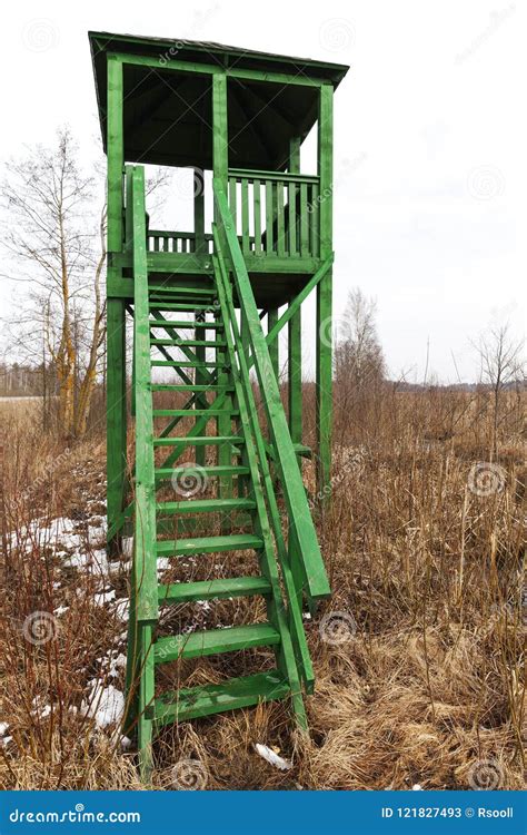 Wooden Watchtower Stock Image Image Of Ladder Firefighter 121827493