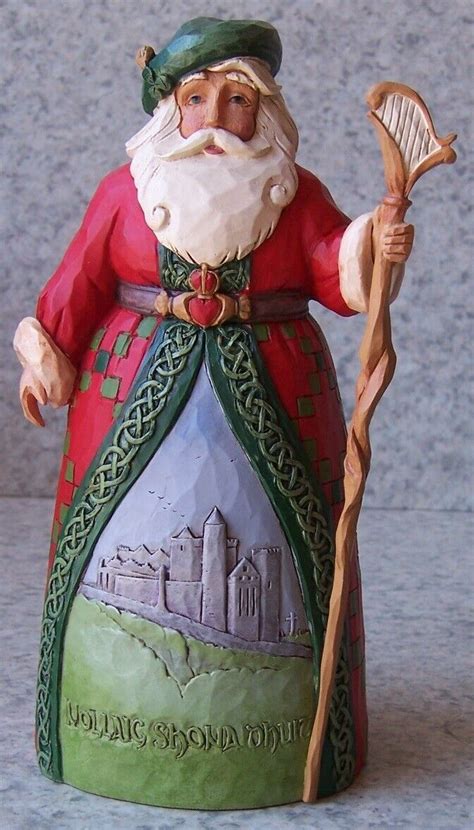 Figurine Santa Claus Ireland Daidí Na Nollag Irish New Jim Shore With