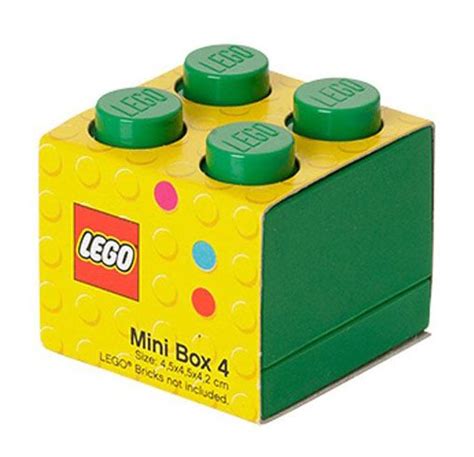 LEGO Rangements 40111734 Pas Cher LEGO Mini Box Vert 4 Plots