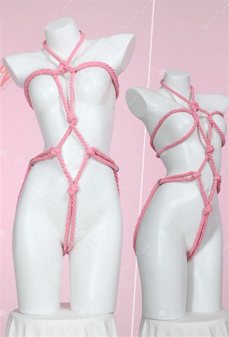 Women Sexy Lingerie Accessory Pink Rope Body Chain Bandage Accessory Cosplay Top Quality