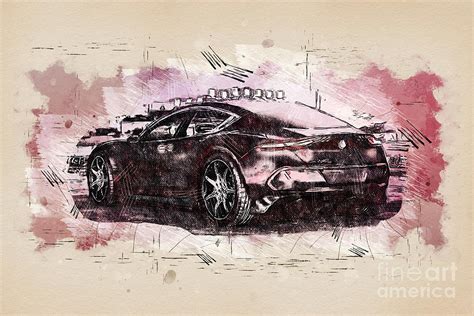 Re0684 Fisker EMotion CES 2018 Electric Car Digital Art By Lisa Sandra