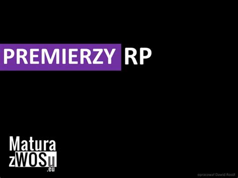 Premierzy Rp Ppt