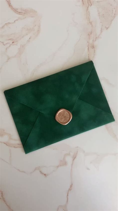 clear acrylic wedding invitations emerald green envelope gold accents