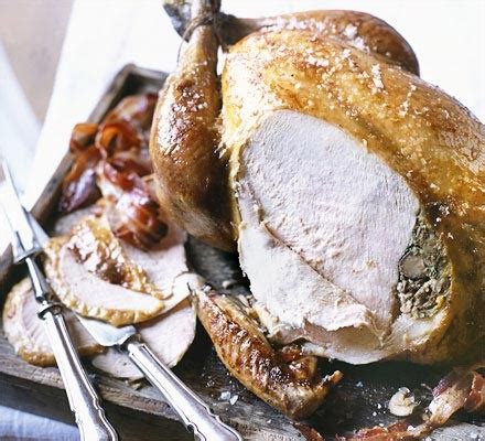 Roast turkey with chestnut stuffing recipe | BBC Good Food