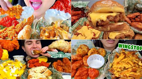 Asmr Wingstop Mukbang Compilation 2 Satisfying Eating Sounds