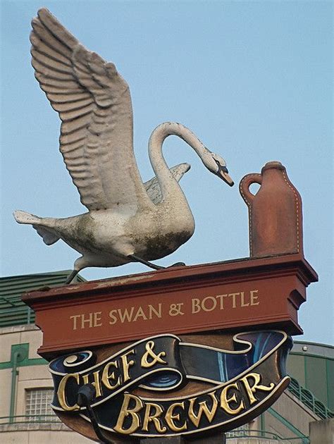 Swan & Bottle, Uxbridge | Storefront signs, Pub signs, Shop signs